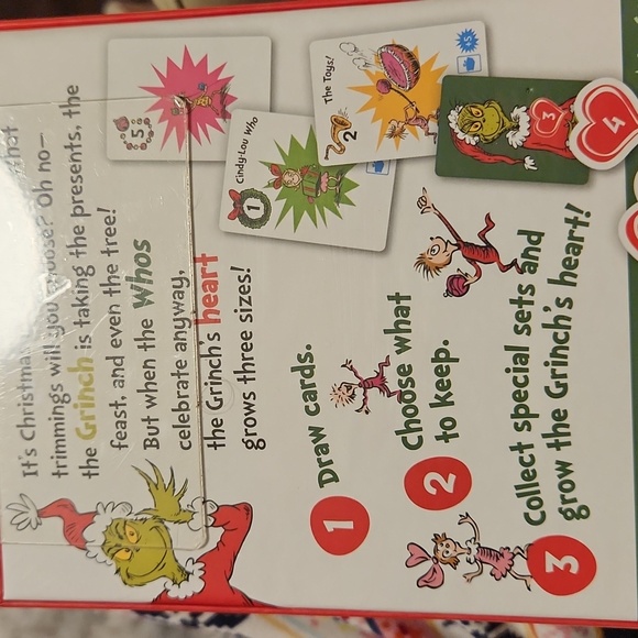 BNIB DR SEUSS GRINCH GROW YOUR HEART CARD GAME - Picture 6 of 6